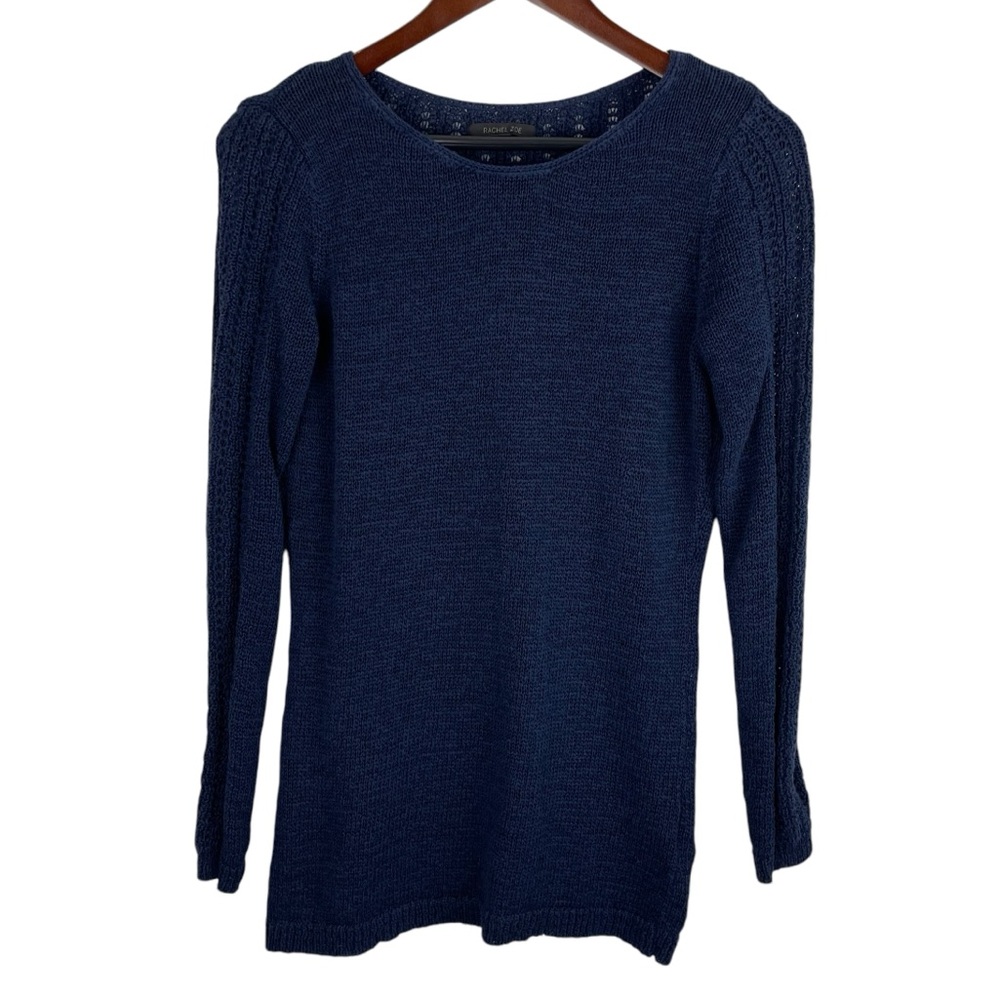 Rachel Zoe | Karla Navy Blue Open Knit Tunic Sweater